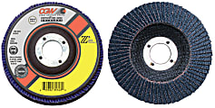 Flap Discs, Z3 -100% Zirconia, Regular, 6", 36 Grit, 7/8 Arbor, 10,200 rpm, T27