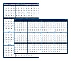 House of Doolittle Laminated Reversible Yearly Wall Calendar, 24" x 37", Blue/White, January To December 2020, HOD3