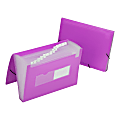 SKILCRAFT® 12-Tab Poly Expandable File Folder, 1-1/4" Expansion, Letter Size, Purple (AbilityOne 7530016597147)
