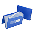 SKILCRAFT® 12-Tab Poly Expandable File Folder, 1-1/4" Expansion, Letter Size, Blue (AbilityOne 7530016597148)