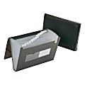 SKILCRAFT® 12-Tab Poly Expandable File Folder, 1-1/4" Expansion, Letter Size, Light Gray (AbilityOne 7530016597149)