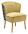 Zuo Modern Tabitha Accent Chair, Green/Peacock/Gold