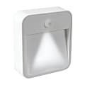 MABIS SafeStep Battery-Powered Motion-Activated LED Nightlights, 3 7/8" x 3 7/8", White, Pack Of 2