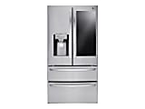 LG LMXS28596S - Refrigerator/freezer - french door bottom freezer with water dispenser, ice dispenser - Wi-Fi - width: 35.7 in - depth: 36.3 in - height: 69.7 in - 27.8 cu. ft - stainless steel