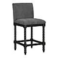Office Star Eliza Spindle Counter Stool, Black/Charcoal 1 thumbnail image
