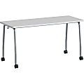 Lorell Training Table - Laminated Top - 300 lb Capacity - 29.50" Table Top Length x 23.63" Table Top Width x 1" Table Top Thickness - 59" HeightAssembly Required - Gray - Particleboard Top Material - 1 Each