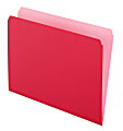 Pendaflex® Straight-Cut Color File Folders, Letter Size, Red, Box Of 100