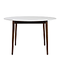 Eurostyle Manon Round Dining Table, 29-7/8"H x 47-1/3"W x 47-1/3"D, Matte White/Walnut 1 thumbnail image