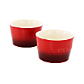 Crock-Pot Artisan 2-Piece Stoneware Ramekin Set, 8 Oz, Red