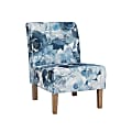 Linon Winston Accent Chair, Blue Flower 1 thumbnail image