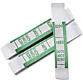 PM Currency Straps - Total $200 in $1 Denomination - Adhesive - Kraft - White, Green - 1000 / Pack