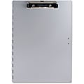 Saunders Tuff Writer iPad Storage Clipboard - 0.50" Clip Capacity - iPad, Pencil, Pen, Stylus, Paper, Tablet, Utensil - Side Opening - 8 1/2" x 12" - Low-profile - Aluminum - Silver - 1 Each