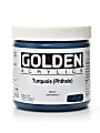 Golden Heavy Body Acrylic Paint, 16 Oz, Turquoise (Phthalo)