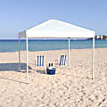 Flash Furniture Outdoor Pop-Up Event Canopy Tent With Carry Bag, 106"H x 116"W x 116"D, White 1 thumbnail image