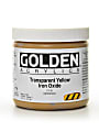 Golden Heavy Body Acrylic Paint, 16 Oz, Transparent Yellow Iron Oxide