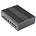 StarTech.com Industrial 5 Port Gigabit Ethernet Switch w/4 PoE RJ45 +2 SFP Slots 30W 802.3at PoE+ 1 - IES1G52UP12V 1 thumbnail image