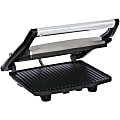 Brentwood Select TS-651 Compact Non-Stick Panini Press & Sandwich Maker, Stainless Steel - 1 Sq. ft. Cooking Area - 1400 W - Electric - Silver, Black, Metallic