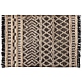 Baxton Studio Heino Handwoven Wool Area Rug, 5-1/4' x 7-1/2', Ivory/Charcoal 1 thumbnail image