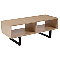 Flash Furniture Media Console For Up To 40" TVs, 15-1/4"H x 39-1/2"W x 15-3/4"D, Beech
