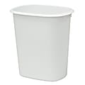 United Solutions Rectangular Plastic Wastebasket, 10 Gallons, White 1 thumbnail image