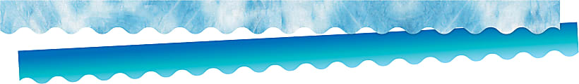 Barker Creek Double-Sided Scalloped Edge Borders, 2-1/4" x 36, Blue Tie-Dye And Ombré, Pack Of 13 Borders 1 thumbnail image