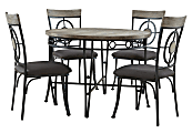 Powell Mosley 5-Piece Dining Set, Black/Natural 1 thumbnail image