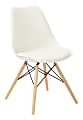Ave Six Allen Guest Chair, White/Natural Wood