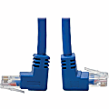 Tripp Lite Cat6 UTP Patch Cable, Up-Angle Male/Down-Angle Male - 4 ft., Blue - First End: 1x RJ-45 Male Network - N204004BLUD 1 thumbnail image