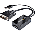StarTech.com DVI to DisplayPort Adapter with USB Power - DVI-D to DP Video Adapter - DVI to DisplayPort Converter - 1920 x 1200 - DisplayPort/DVI-D/USB Video Cable for Video Device, Projector, Monitor, Graphics Card, Notebook
