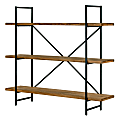 Glamour Home Ailis 56"H 3-Shelf Etagere Bookcase, Brown 1 thumbnail image