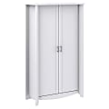 Bush Furniture Aero Tall Storage Cabinet with Doors, Pure White, Standard Delivery