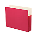 Smead® Color File Pockets, Letter Size, 3 1/2" Expansion, 9 1/2" x 11 3/4", Red 1 thumbnail image