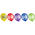 Amscan Officially Retired Balloons, 12", Assorted Colors, Pack Of 15 Balloons