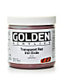 Golden Heavy Body Acrylic Paint, 16 Oz, Transparent Red Iron Oxide