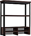 Sauder® Briarbrook Commercial Hutch, 36-7/9”H x 32-2/7”W x 11-1/2”D, Barrel Oak/Black