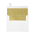 LUX Invitation Envelopes, A2, Peel & Press Closure, Gold/White, Pack Of 500