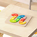 Flash Furniture Bright Beginnings Commercial Grade Birch Plywood STEM Number Snake Puzzle Board, Grades Pre-K To 4, Beech