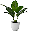 Monarch Specialties Cora 17”H Artificial Plant With Pot, 17”H x 17”W x 16"D, Green