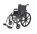 Medline K4 Extra-Wide Lightweight Wheelchair, Swing Away, 20" Seat, Gray 1 thumbnail image