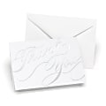 Taylor All Occasion Thank You Cards, 4-7/8" x 3-1/2", White/Silver, Box Of 50 Cards