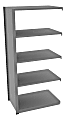 Tennsco Capstone Steel Adjustable Add-On Shelving Unit, 5 Shelves, 76"H x 36"W x 24"D, Medium Gray 1 thumbnail image