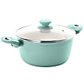 Gibson Home Plaza Cafe Aluminum 4.5-Quart Non-Stick Dutch Oven, Sky Blue 1 thumbnail image