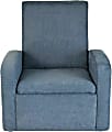 Uncaged Ergonomics STASH Mini Foldable Fabric Mid-Back Kids' Sofa Task Chair, Blue