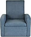 Uncaged Ergonomics STASH Mini Foldable Fabric Mid-Back Kids' Sofa Task Chair, Blue