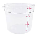 Cambro Food Storage Container, 6 Qt, 7 3/4"H x 9"W x 10"D, Clear
