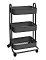 American Crafts We R Memory Keepers 3-Tier Steel Rolling Storage Cart, 36 1/2" x 17" x 17", Gray
