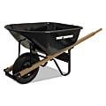 Jackson Steel Medium Duty Wheelbarrows, 6 cu ft, Smooth, Oilube Bearing, Black 1 thumbnail image
