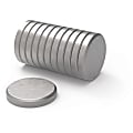 U Brands® High Energy Brushed Metal Magnets - 1.3" Diameter - Round - Durable - 1 / Pack - Brushed Metal