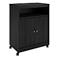Ameriwood™ Home Landry Microwave Cart, With Cabinet, 30"H x 24"W x 15"D, Black Oak 1 thumbnail image