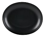 Foundry Oval Ceramic Platters, 13 1/8" x 10 1/2", Black, Pack Of 6 Platters